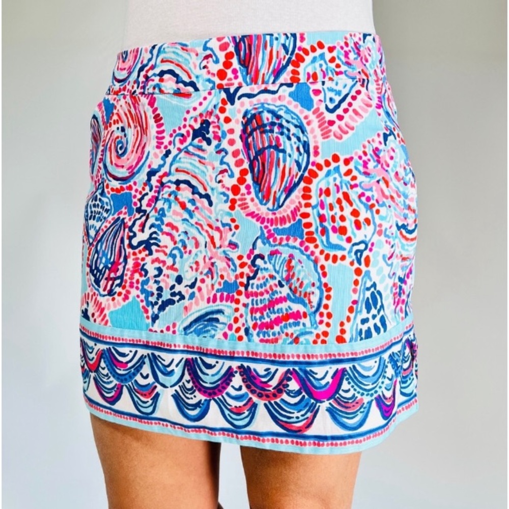Lilly Pulitzer Marigold Skort “Shell Me About It” sz 6